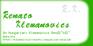 renato klemanovics business card